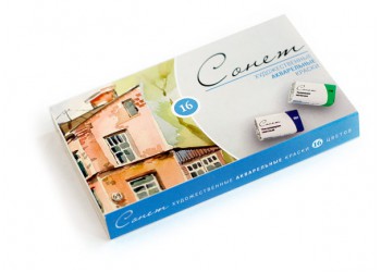 Набор акварель Сонет 16 кювет