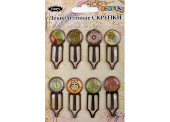 "Decola" Скрепки декоративные, 8 шт