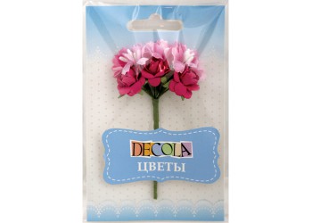 "Decola" Цветы из бумаги, розовые