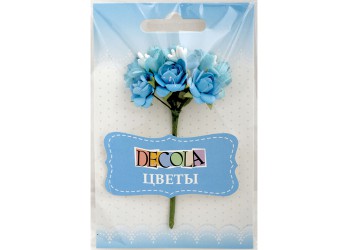 "Decola" Цветы из бумаги, голубые