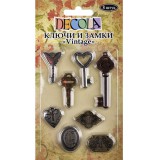 "Decola" Ключи и замки "Vintage", 8 шт